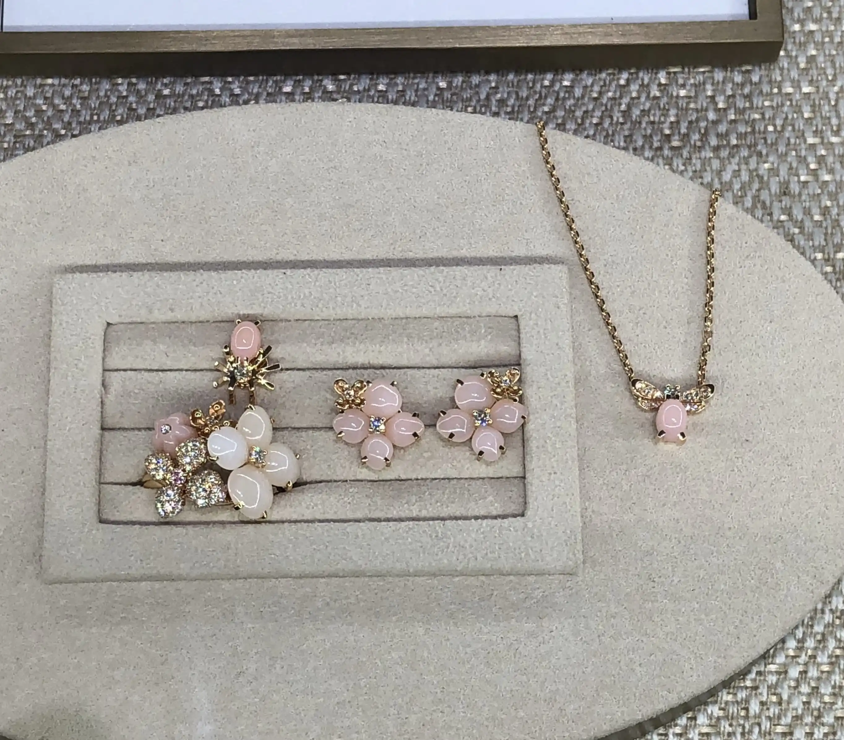 玫瑰金耳钉图片展示